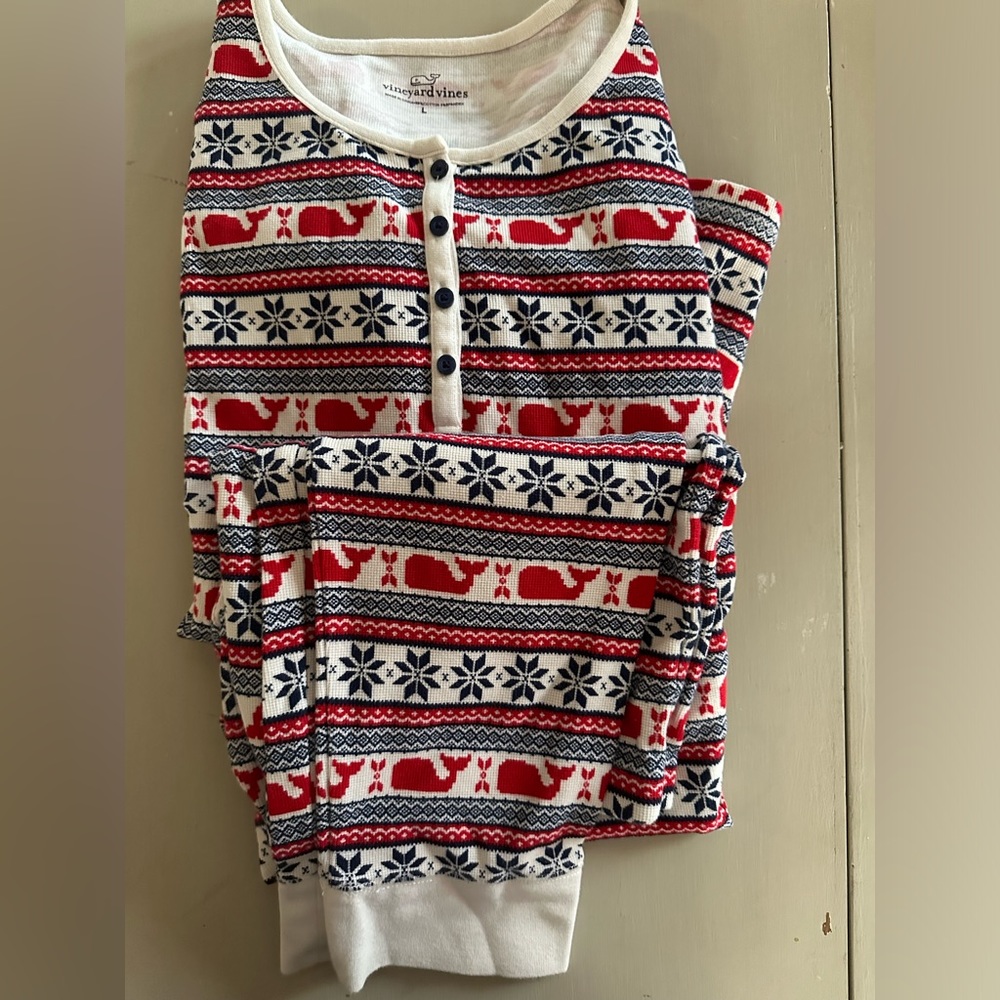 Vineyard Vines Vintage Christmas Cotton Pajama Set Size L